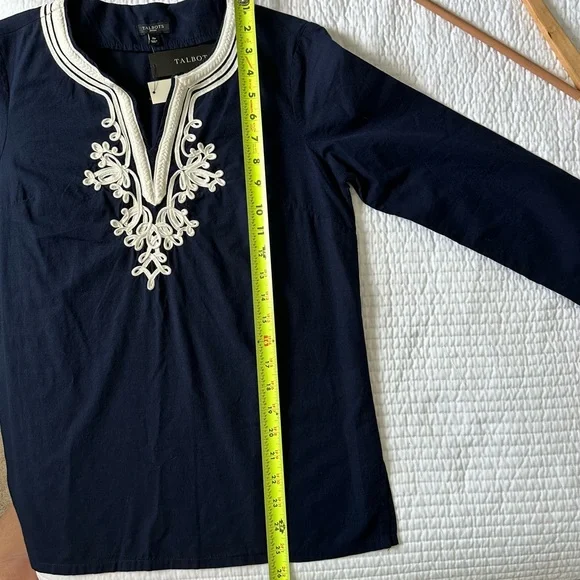 TALBOTS Women’s Embroidered Blouse- Size: Small Petite - NWT - Picture 8 of 11